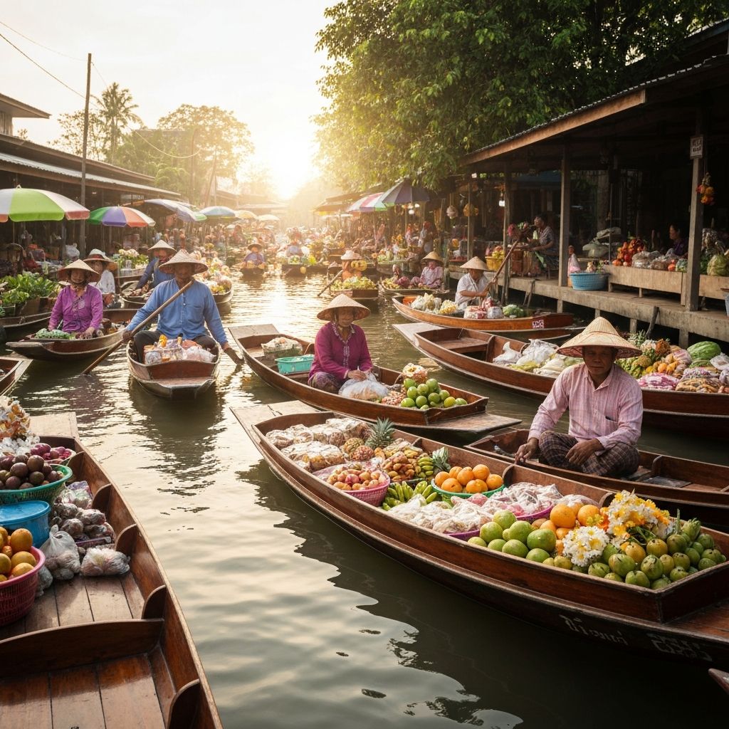 ตลาดน้ำไทยหลากสีสัน